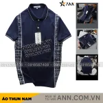 Nguồn hàng sỉ áo Thun Nam Polo Cổ Bẻ Phối Hoạ Tiết Sọc Ngang (Có size 3x)