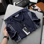 Nguồn hàng sỉ áo Thun Nam Polo Cổ Bẻ Phối Hoạ Tiết Sọc Ngang (Có size 3x)