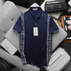 Nguồn hàng sỉ áo Thun Nam Polo Cổ Bẻ Phối Hoạ Tiết Sọc Ngang (Có size 3x)