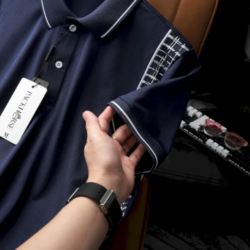 Nguồn hàng sỉ áo Thun Nam Polo Cổ Bẻ Phối Hoạ Tiết Sọc Ngang (Có size 3x)