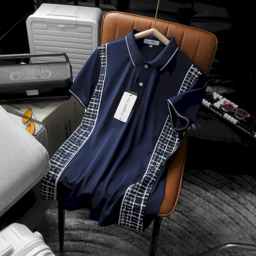 Nguồn hàng sỉ áo Thun Nam Polo Cổ Bẻ Phối Hoạ Tiết Sọc Ngang (Có size 3x)