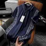 Nguồn hàng sỉ áo Thun Nam Polo Cổ Bẻ Phối Hoạ Tiết Sọc Ngang (Có size 3x)