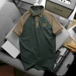 Áo thun polo nam phối màu với viền bo cổ bẻ, có size 3x