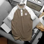 Áo thun polo nam phối màu với viền bo cổ bẻ, có size 3x