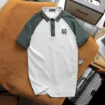 Áo thun polo nam phối màu với viền bo cổ bẻ, có size 3x