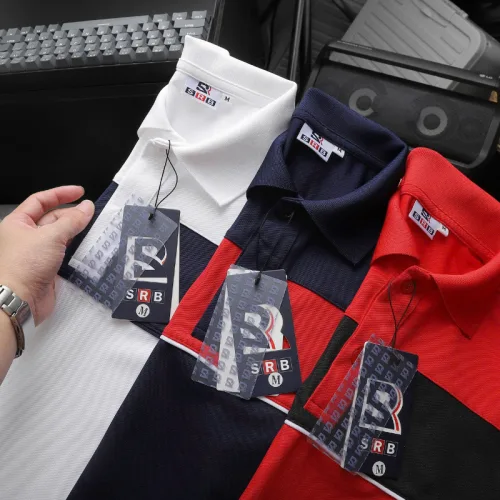 Chỗ sỉ áo Thun Nam Polo Cổ Bẻ SRB Phối Sọc Màu Trước Ngực (Có size 3x)