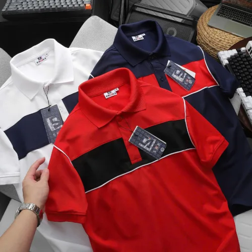 Chỗ sỉ áo Thun Nam Polo Cổ Bẻ SRB Phối Sọc Màu Trước Ngực (Có size 3x)