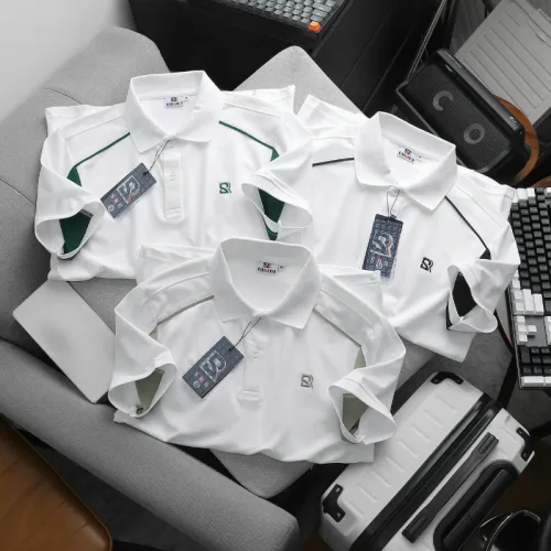 Shop sỉ áo Thun Nam Polo Cổ Bẻ Thêu Chữ SRB Tay Phối Viền Màu Basic (Có size 3x)