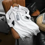 Shop sỉ áo Thun Nam Polo Cổ Bẻ Thêu Chữ SRB Tay Phối Viền Màu Basic (Có size 3x)