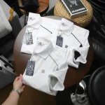 Shop sỉ áo Thun Nam Polo Cổ Bẻ Thêu Chữ SRB Tay Phối Viền Màu Basic (Có size 3x)