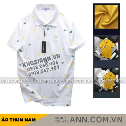 Áo thun polo dành cho nam in họa tiết Tết, có size 3X