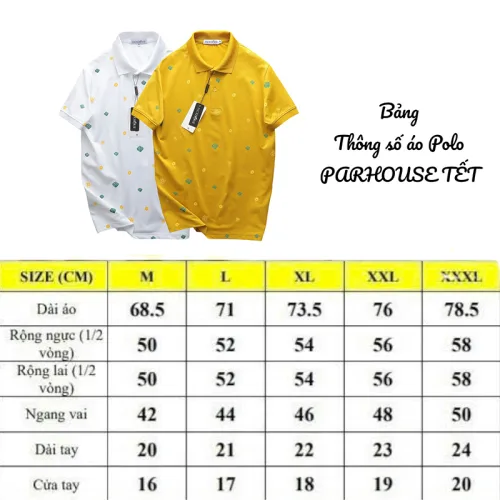 Áo thun polo dành cho nam in họa tiết Tết, có size 3X