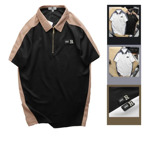 Áo thun polo Pack Horse dành cho nam, cổ bẻ có dây kéo