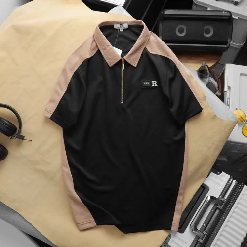 Áo thun polo Pack Horse dành cho nam, cổ bẻ có dây kéo