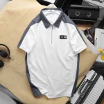 Áo thun polo Pack Horse dành cho nam, cổ bẻ có dây kéo