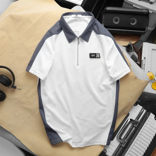 Áo thun polo Pack Horse dành cho nam, cổ bẻ có dây kéo