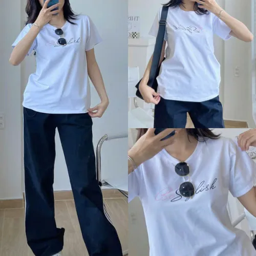 Shop sỉ áo Thun Nữ Cổ Tròn Size M (40-60kg) Nhiều Mẫu 1