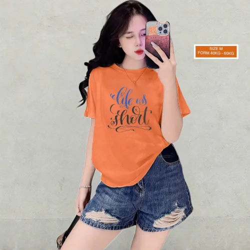 Shop sỉ áo Thun Nữ Cổ Tròn Size M (40-60kg) Nhiều Mẫu 1