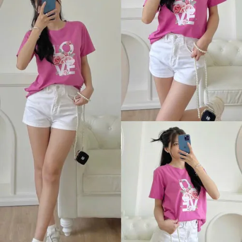 Shop sỉ áo Thun Nữ Cổ Tròn Size M (40-60kg) Nhiều Mẫu 1