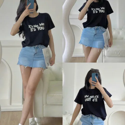 Nơi lấy sỉ áo Thun Nữ Cổ Tròn Size M (40-60kg) Nhiều Mẫu 3