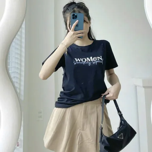 Áo thun cổ tròn nữ nhiều mẫu 4, size M cho người 40-60kg