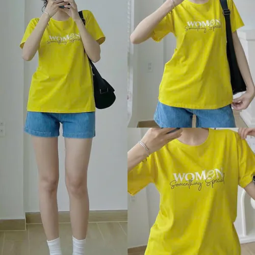 Áo thun cổ tròn nữ nhiều mẫu 4, size M cho người 40-60kg
