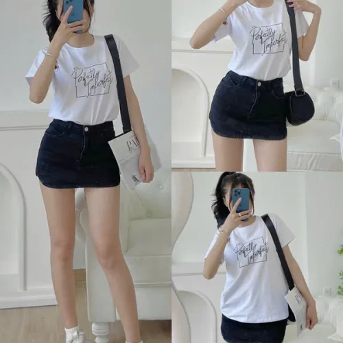 Áo thun cổ tròn nữ nhiều mẫu 4, size M cho người 40-60kg