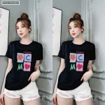 Áo thun cổ tròn nữ nhiều mẫu 4, size M cho người 40-60kg