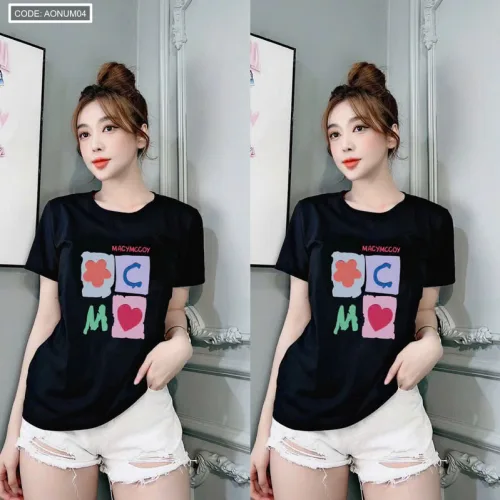Áo thun cổ tròn nữ nhiều mẫu 4, size M cho người 40-60kg
