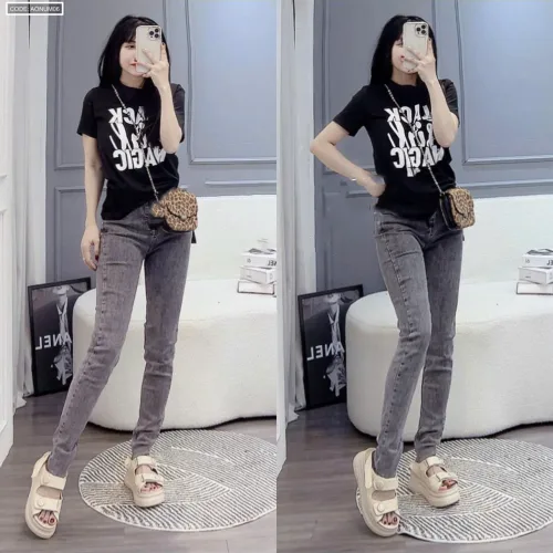 Áo thun cổ tròn nữ nhiều mẫu 6, size M cho cân nặng 40-60kg