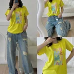 Áo thun cổ tròn nữ nhiều mẫu 6, size M cho cân nặng 40-60kg