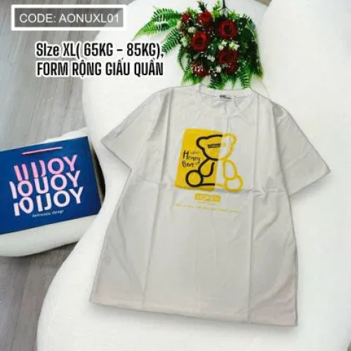 Áo Thun Nữ Size XL Cổ Tròn Cho Người 65-85kg