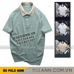 Nguồn hàng sỉ áo Thun Polo Nam - Áo Thun Nam Cổ Bẻ In Họa Tiết Nhí Và Viền Áo Big Size