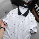 Nguồn hàng sỉ áo Thun Polo Nam - Áo Thun Nam Cổ Bẻ In Họa Tiết Nhí Và Viền Áo Big Size