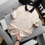 Nguồn hàng sỉ áo Thun Polo Nam - Áo Thun Nam Cổ Bẻ In Họa Tiết Nhí Và Viền Áo Big Size
