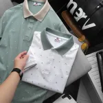 Nguồn hàng sỉ áo Thun Polo Nam - Áo Thun Nam Cổ Bẻ In Họa Tiết Nhí Và Viền Áo Big Size