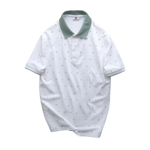 Nguồn hàng sỉ áo Thun Polo Nam - Áo Thun Nam Cổ Bẻ In Họa Tiết Nhí Và Viền Áo Big Size