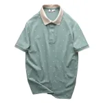 Nguồn hàng sỉ áo Thun Polo Nam - Áo Thun Nam Cổ Bẻ In Họa Tiết Nhí Và Viền Áo Big Size