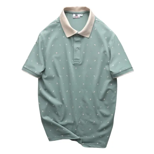 Nguồn hàng sỉ áo Thun Polo Nam - Áo Thun Nam Cổ Bẻ In Họa Tiết Nhí Và Viền Áo Big Size