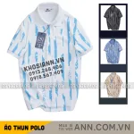 Áo thun polo nam in họa tiết sọc bền đẹp, cổ bẻ, có size lớn