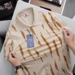 Áo thun polo nam in họa tiết sọc bền đẹp, cổ bẻ, có size lớn
