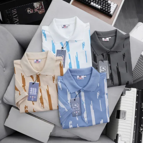 Áo thun polo nam in họa tiết sọc bền đẹp, cổ bẻ, có size lớn