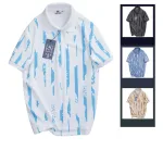 Áo thun polo nam in họa tiết sọc bền đẹp, cổ bẻ, có size lớn