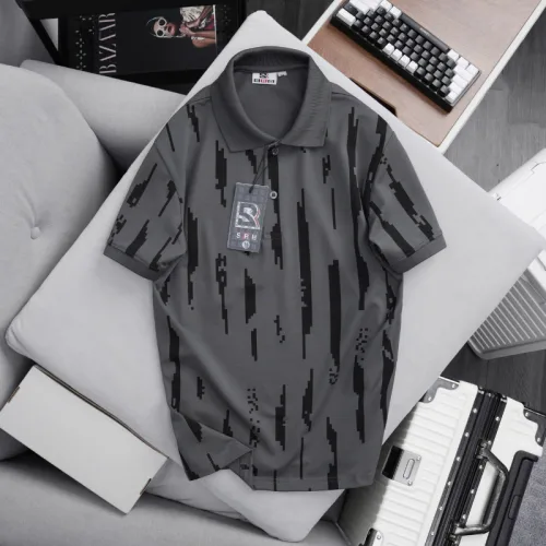Áo thun polo nam in họa tiết sọc bền đẹp, cổ bẻ, có size lớn