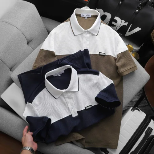 Nơi lấy sỉ áo Thun Polo Nam - Áo Thun Nam Cổ Bẻ Phối 2 Có Logo Trước Ngực Big Size