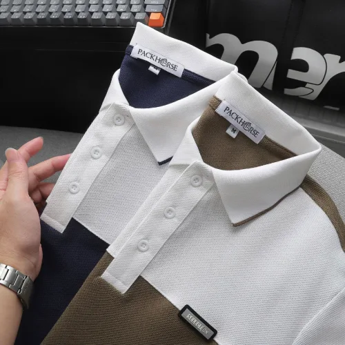 Nơi lấy sỉ áo Thun Polo Nam - Áo Thun Nam Cổ Bẻ Phối 2 Có Logo Trước Ngực Big Size