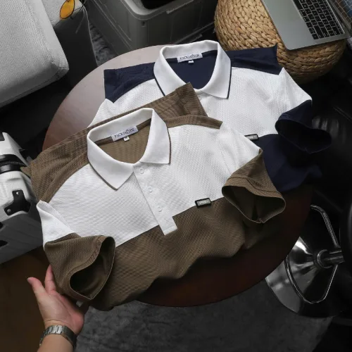 Nơi lấy sỉ áo Thun Polo Nam - Áo Thun Nam Cổ Bẻ Phối 2 Có Logo Trước Ngực Big Size