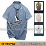 Áo Polo Nam Cổ Bẻ Phối Sọc Thêu Logo Ngực Big Size