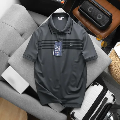 Áo thun polo nam CS300 phối sọc ngang, cổ bẻ có viền, có big size
