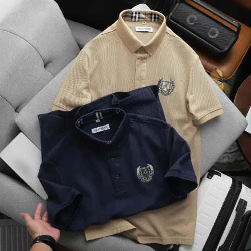 Áo thun polo nam big size cổ bẻ với logo thêu trước ngực